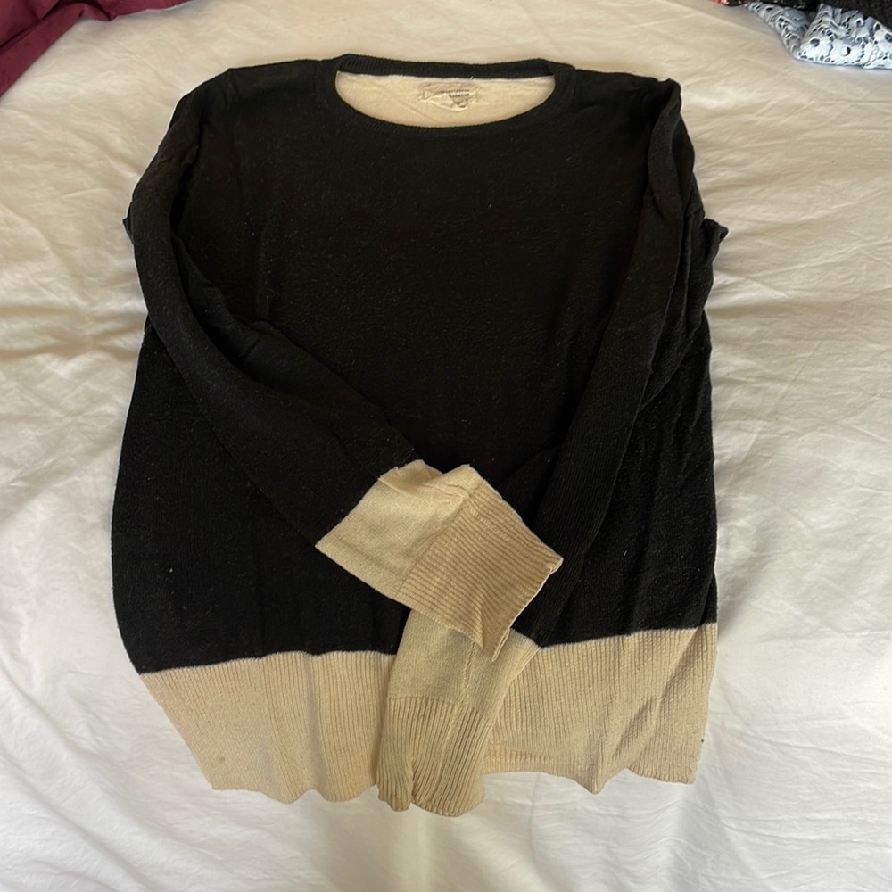Black and cream sweater from Urban Outfitters.